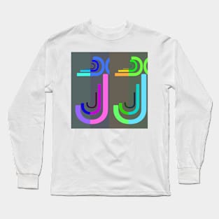 Letter J, the pattern Long Sleeve T-Shirt